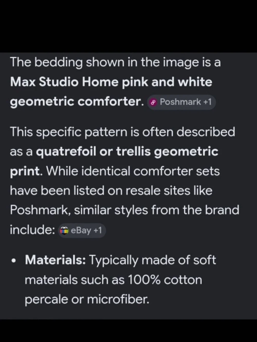 Max Studio Hot Pink & White Twin Geometric Comforter Bedding Blanket Bold Bright